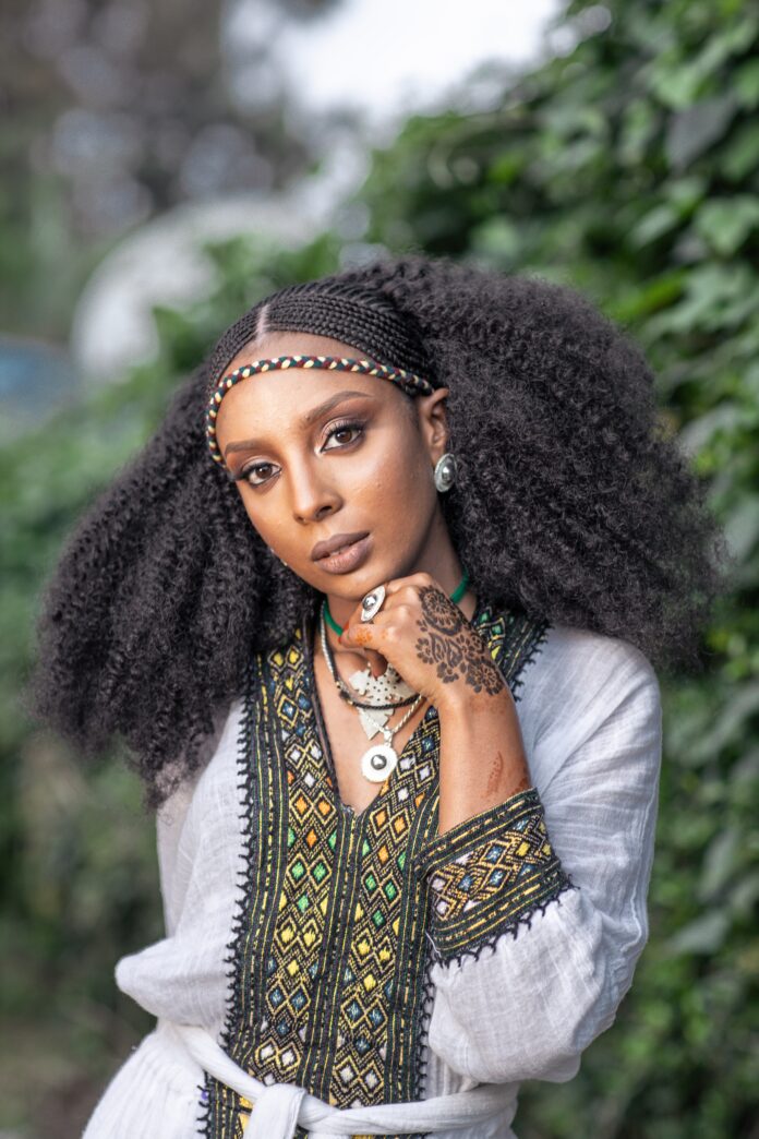 Ethiopian woman in traditional costume