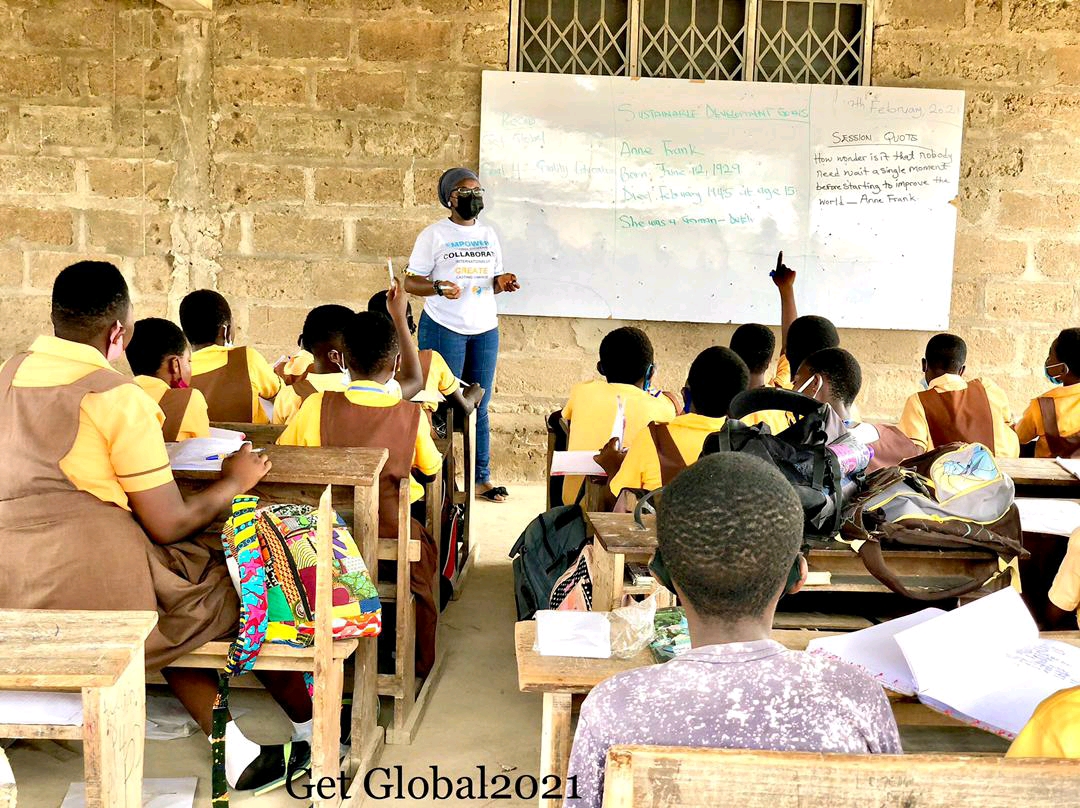 Classroom in Africa full of children