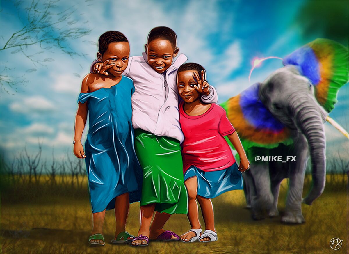 African artist Mike Chuluka