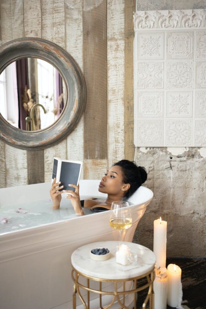 black woman reading